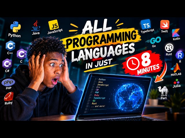 🔥 ALL Programming Languages Explained in JUST 8 Minutes! 🤯