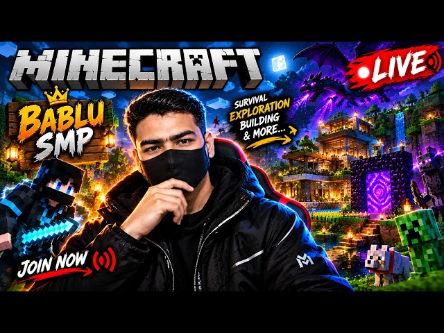🔴 BABLU SMP LIVE ! #herobrine #minecraft #shorts #entity