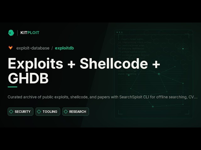 Kali Linux Exploits, Shellcode, and Penetration Testing Tools