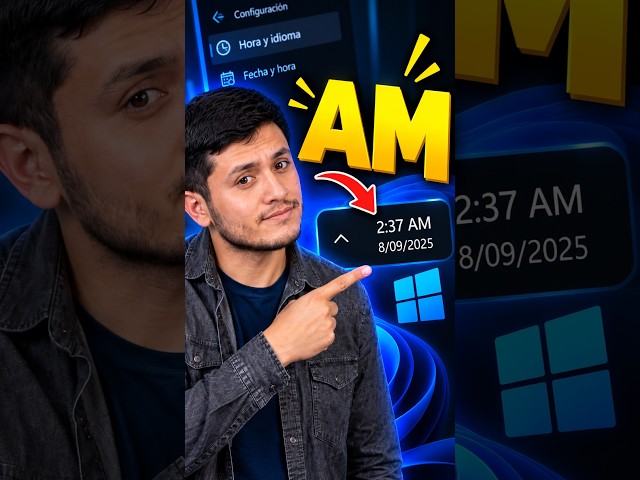 Cómo pasar de 24 HORAS a 12 HORAS en Windows fácil y rápido ⚡