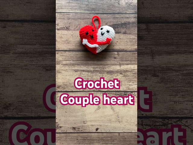 Crochet couple heart. #tukitakicrochet #crochet #crochetforbeginners #diy #crochetpatterns