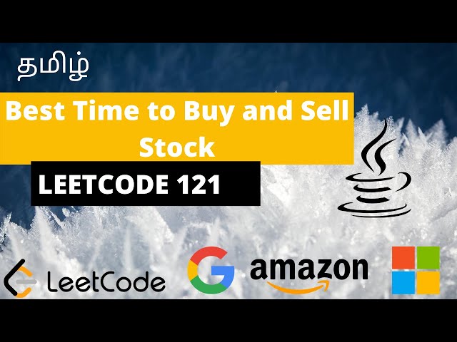Best time to buy and sell stock | LEETCODE 121 |  efficient approach | java