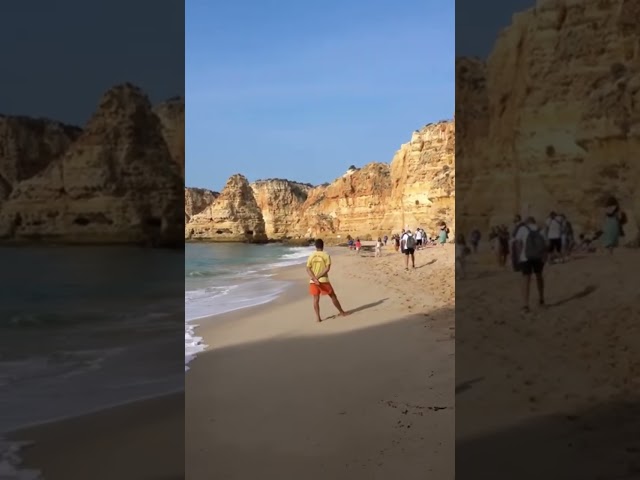 Praia da Marinha — Algarve — beach walking 4K