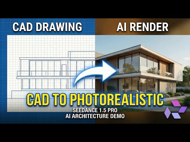 CAD to Photorealistic Render | Seedance 1.5 Pro AI Architecture Demo