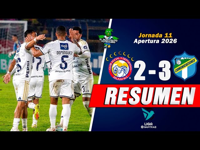 REMONTADA CREMA Xelajú 2 vs Comunicaciones 3 Jornada 11 Apertura 2026 RESUMEN 
