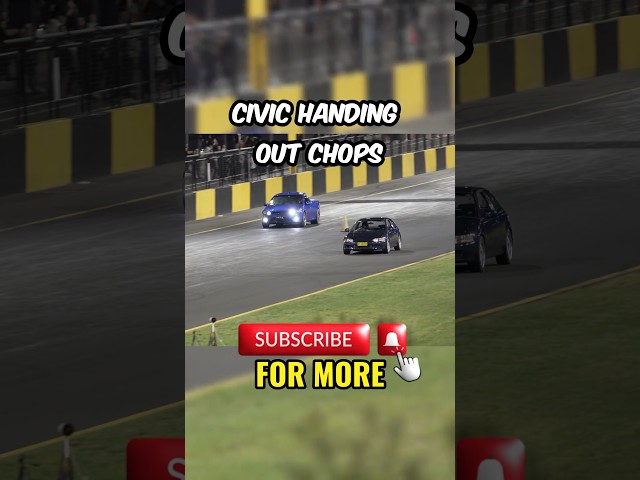 Honda Civic handing out some chops ✌🏼 #shorts #racing #rollracing #hondacivic