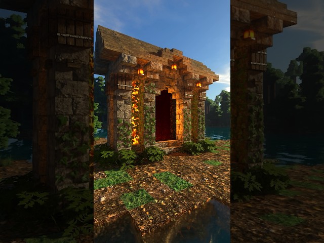 Minecraft Medieval Nether Portal #shorts