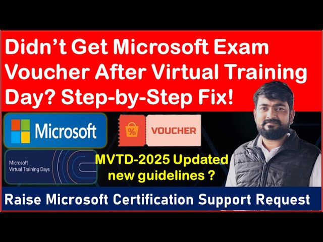 How to Raise Microsoft Certification Support Request | Virtual Traning Day 2025 Voucher Not Received
