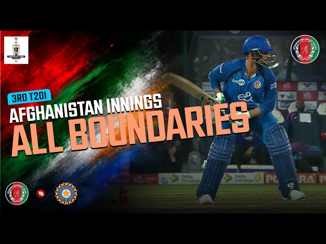 Afghanistan Innings Boundaries | Afghanistan vs India | Match 03 | T20I Series 2026 | ACB | 31A1T