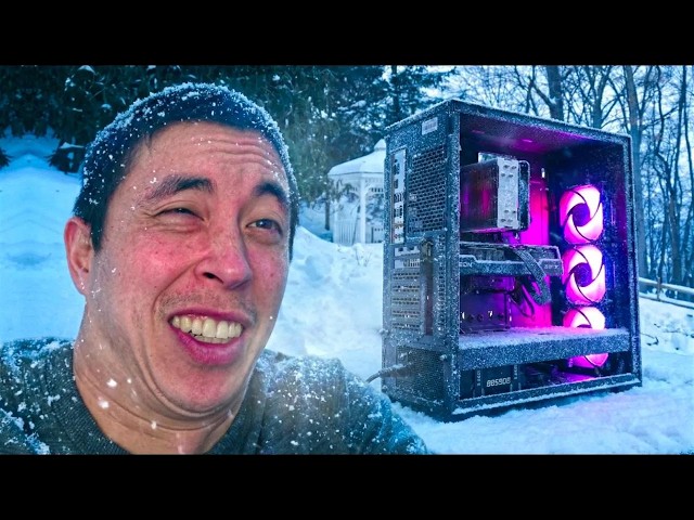 Montei um PC de $1000 ao ar livre a -8°C