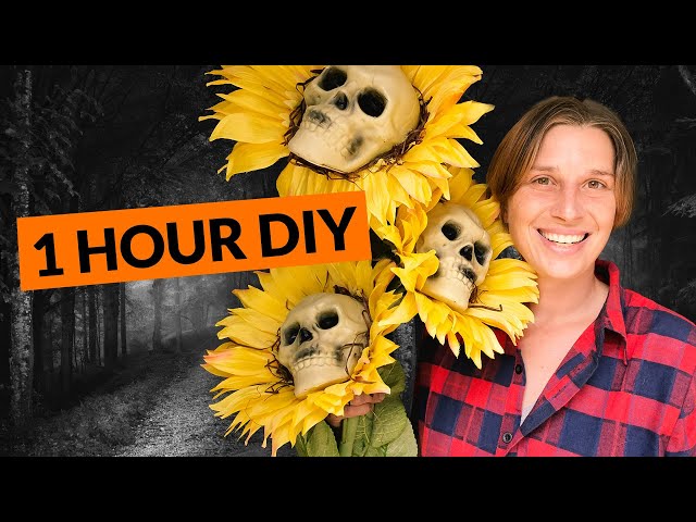 Sunflower Skulls - DIY Halloween Front Porch Decor