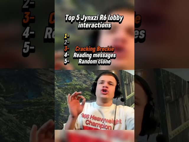 Jynxzi Top 5 R6 Lobby Interactions π