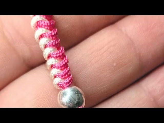 Pulsera en nudo serpiente tutorial #macrame #bisuteria #manillasdehilo 