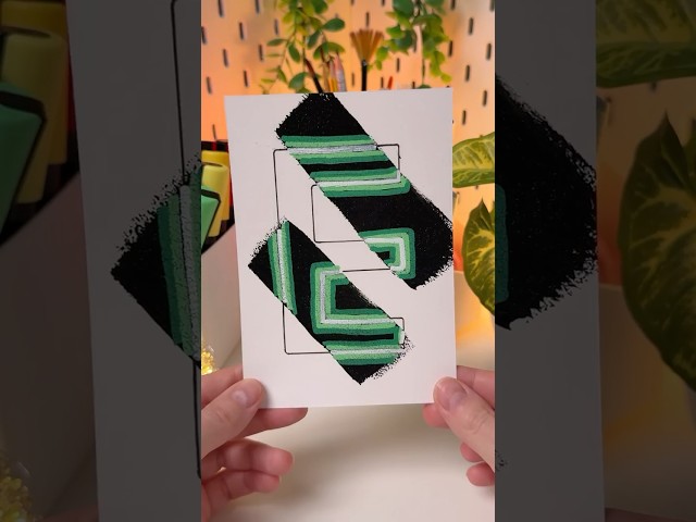 Letter “E” with Neon Art Technique ✨#neonart #neon #shorts