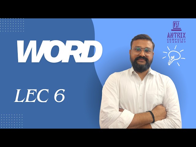 Ms Word Lec 6