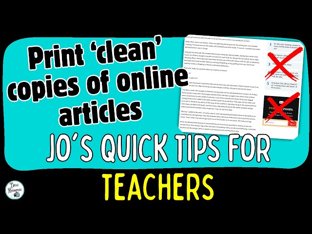 Teacher tip - PrintFriendly Chrome Extension - print articles from the web (without all those ads!)