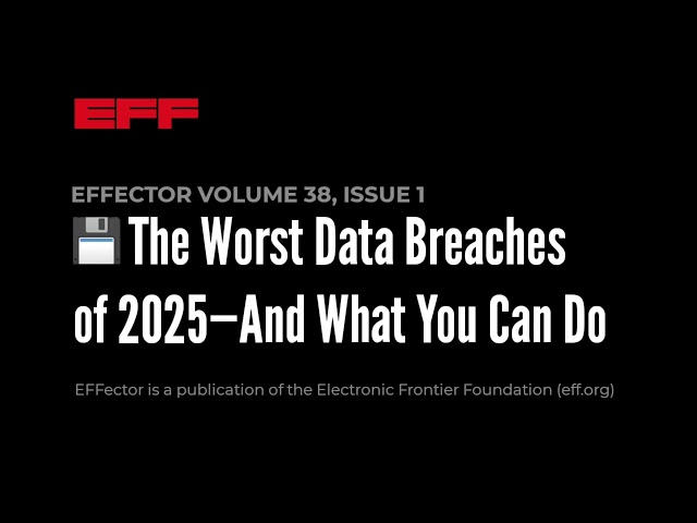 EFFector 38.1 | 💾 The Worst Data Breaches of 2025—And What You Can Do