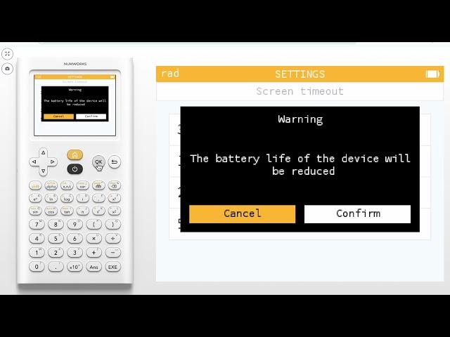 Change standby time