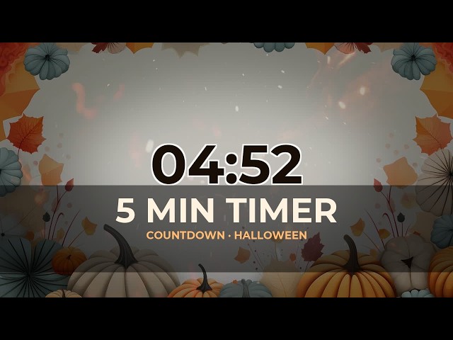 5 Minute Countdown Timer 🎃 Pastel Pumpkins & Autumn | Temporizador 5 Minutos