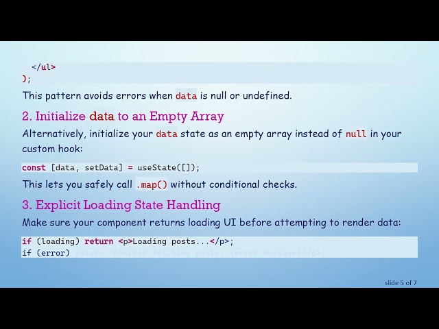 Handling null Data with React Custom Hooks: Fixing the Loading and State Update Issue