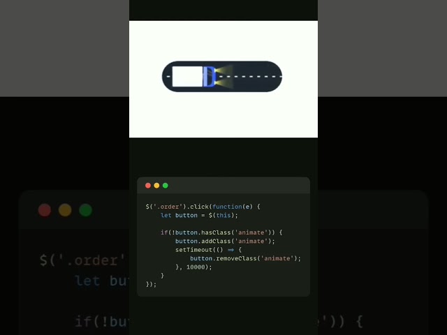 Create an Animated Button with HTML, CSS & JavaScript 🔥 | Cool UI Effect #Shorts #codecloner #tech