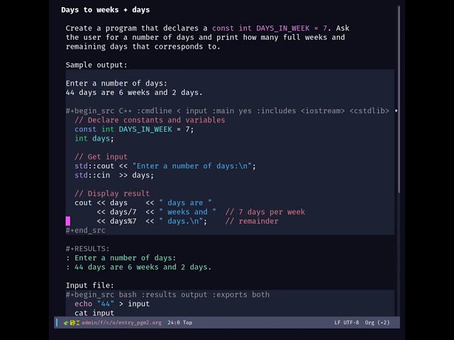 10 Super-Simple Sample Programs (C++ Review)