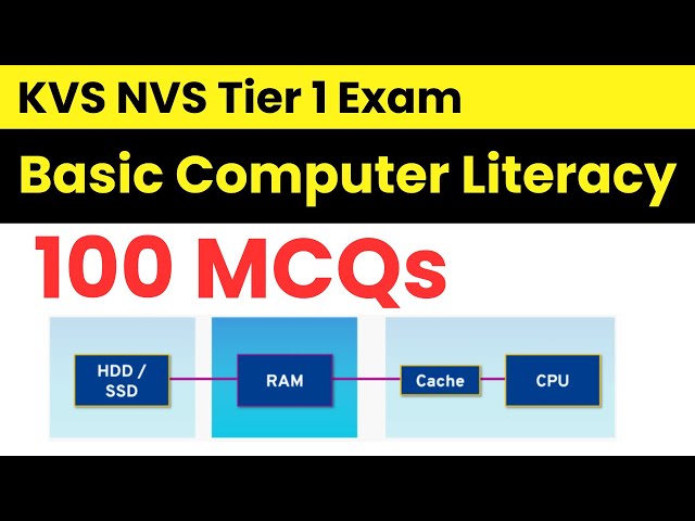KVS NVS Computer 100 MCQs Tier 1| Basic Computer Literacy | Most Expected Questions in 2025