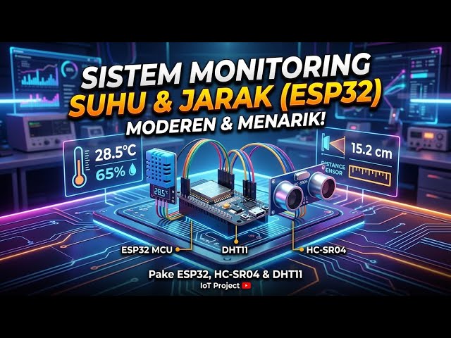 Sistem Monitoring Suhu & Jarak Pakai ESP32! (DHT11 + HC-SR04)