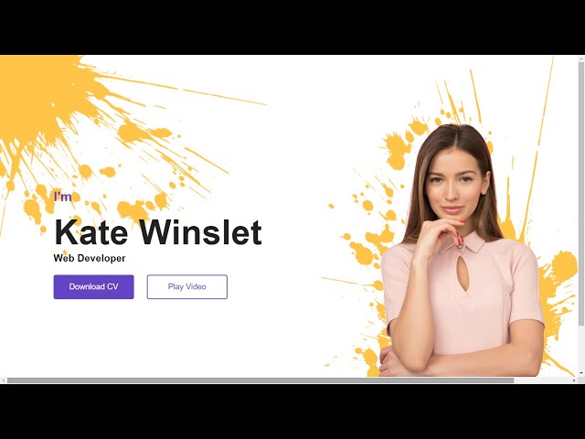 Portfolio Website in Html And CSS | Pure CSS Web Design Template | Personal Website in HTML & CSS
