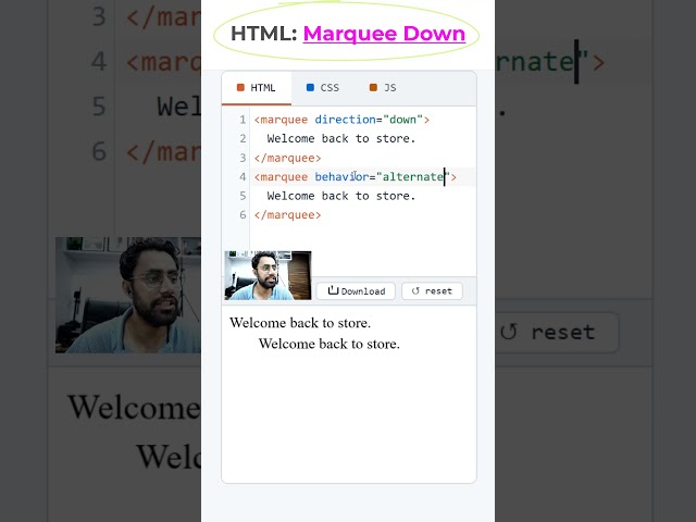 HTML marquee Slider Down #htmltutorial #coding #marquee