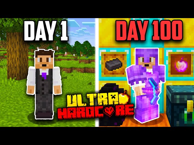 I Survived 100 Days in ULTRA Hardcore Minecraft...
