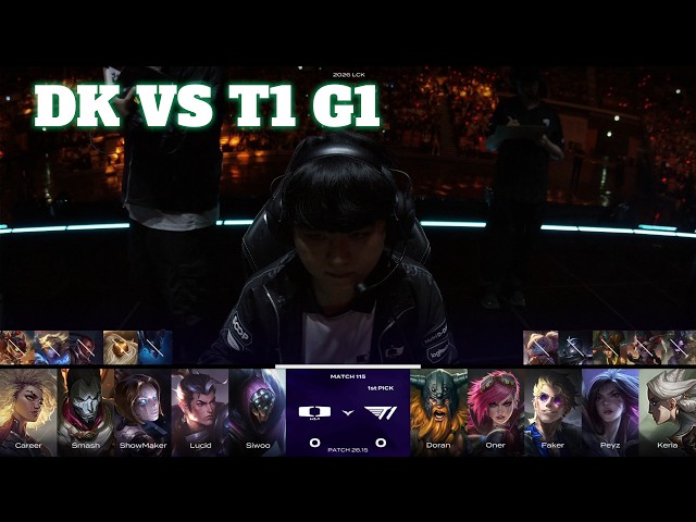 DK vs T1 Game 1 | LCK 2026 Rounds 3-4 Week 12 Day 3 | Dplus Kia vs T1 G1