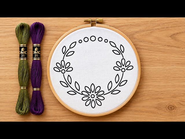 Very very easy flower hand embroidery tutorial for beginners | Simple hand embroidery. 