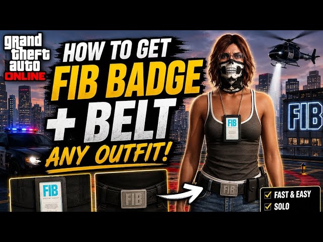 How To Get The FIB Badge & Belt On Any Outfit In GTA 5 Online 2026!