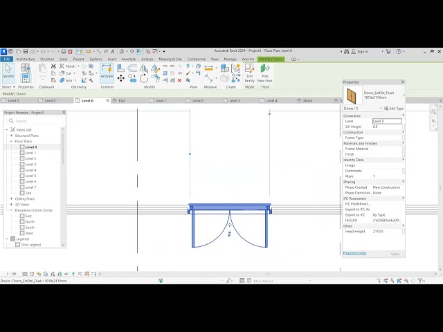 Basic Modelling - Doors in Revit || Archilab