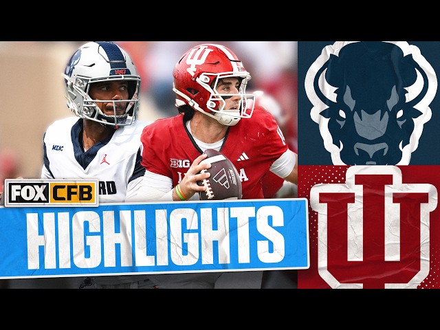 Howard Bison vs No. 5 Indiana Hoosiers Highlights 🏈 FOX College Football