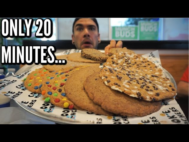 GIANT COOKIE EATING CHALLENGE In Tampa Florida | Cookie Munchers' | Man Vs Food