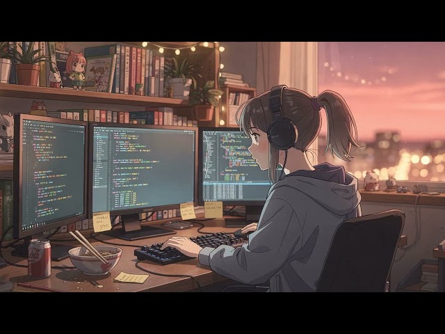 lofi jazz coding radio 🎷 smooth beats to code & study to ~ foggy midnight coding