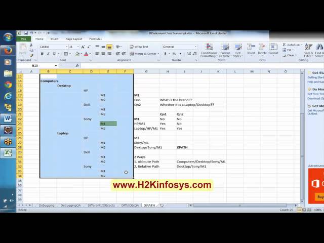Selenium Tutorial For Beginner | XPath tutorial | Selenium Webdriver Training Videos | H2kinfosys