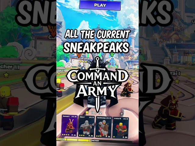 ALL NEW SNEAK PEEKS EXPLAINED! 🛡️#Shorts #Roblox #CommandAnArmy #RobloxUpdate #RobloxGaming #Gaming