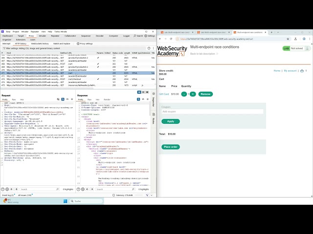 Race Conditions: Exploiting Multi-Endpoint Race Conditions to Bypass Balance Checks | PortSwigger