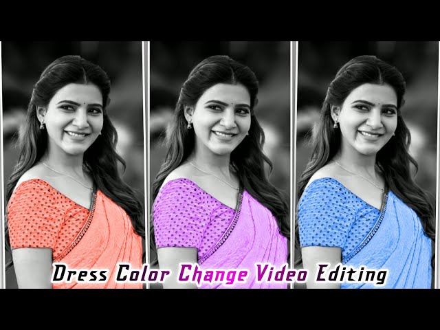 Dress Color Change Video Editing Tutorial | 1 Click Color Change Editing App Free