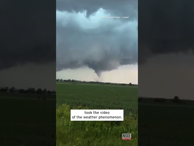Tornado With Massive Funnel Cloud Caught on Camera #shorts