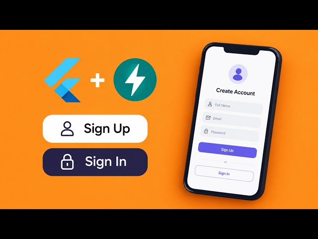 How to Build Sign Up and Sign In UI with Flutter | Flutter & FastAPI Series (Video 28)