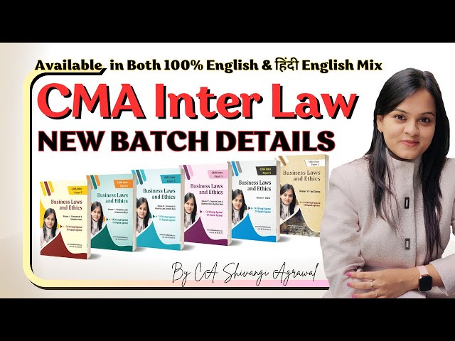 CMA Inter Law New Batch Alert! Get Ready for June and Dec 2025 Exams | Both Hindi & English