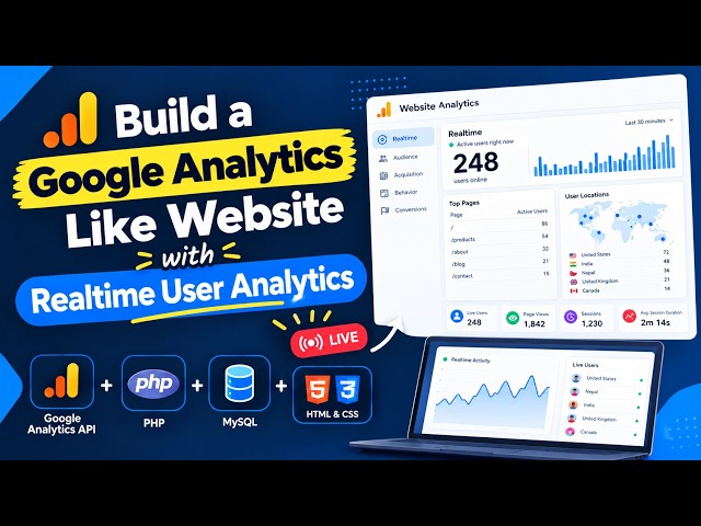 Build a Google Analytics like Website with Realtime User Analytics