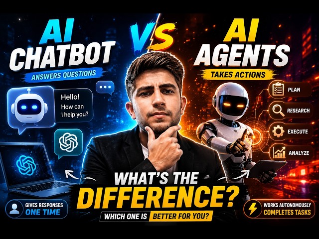 AI Agent vs AI Chatbot | Complete Beginner Guide #aiagents #aichatbot #aitrends2026 #futureofai