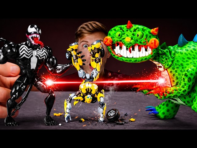 *DIY Level 100* Venom Spider-Man vs Bumblebee – The CRAZIEST Transformation Ever! 🤯