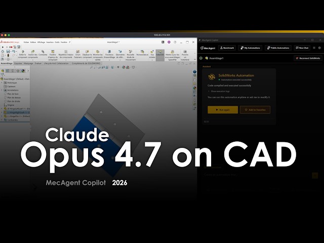 Claude Opus 4.7 on CAD (Solidworks) - MecAgent