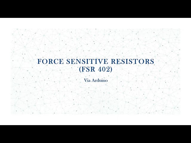 FSR 402  (Force Sensitive Resistor) Via Arduino | FSR  As A Switch | Obtaining Analog Force Reading